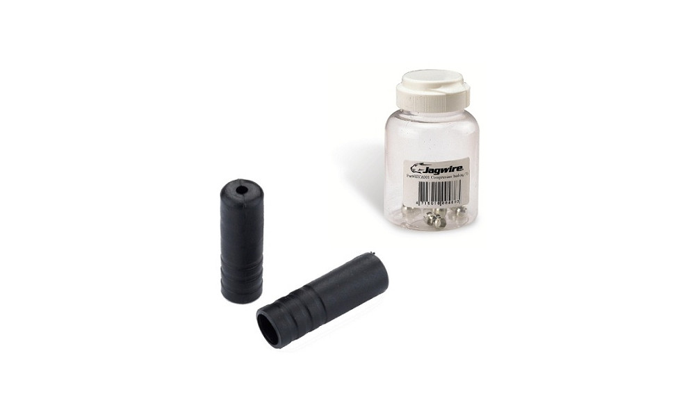 Vaijerin päätynipat Jagwire 4.0mm derailleur non-lubricated derailleur housing plastic black (100kpl.) - 1