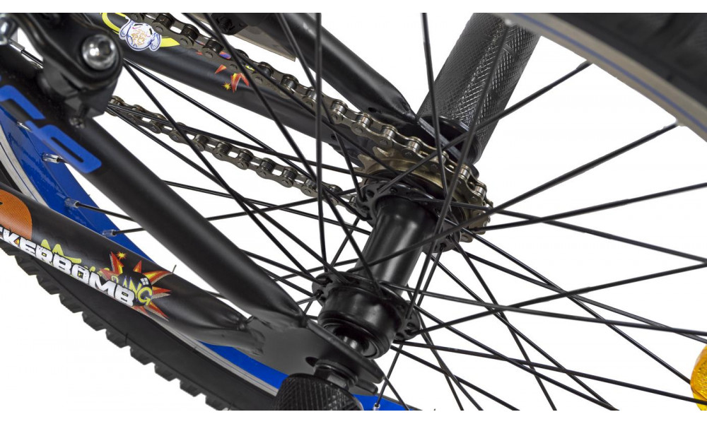 Dviratis SCORE Stickerbomb BMX black-blue - 3
