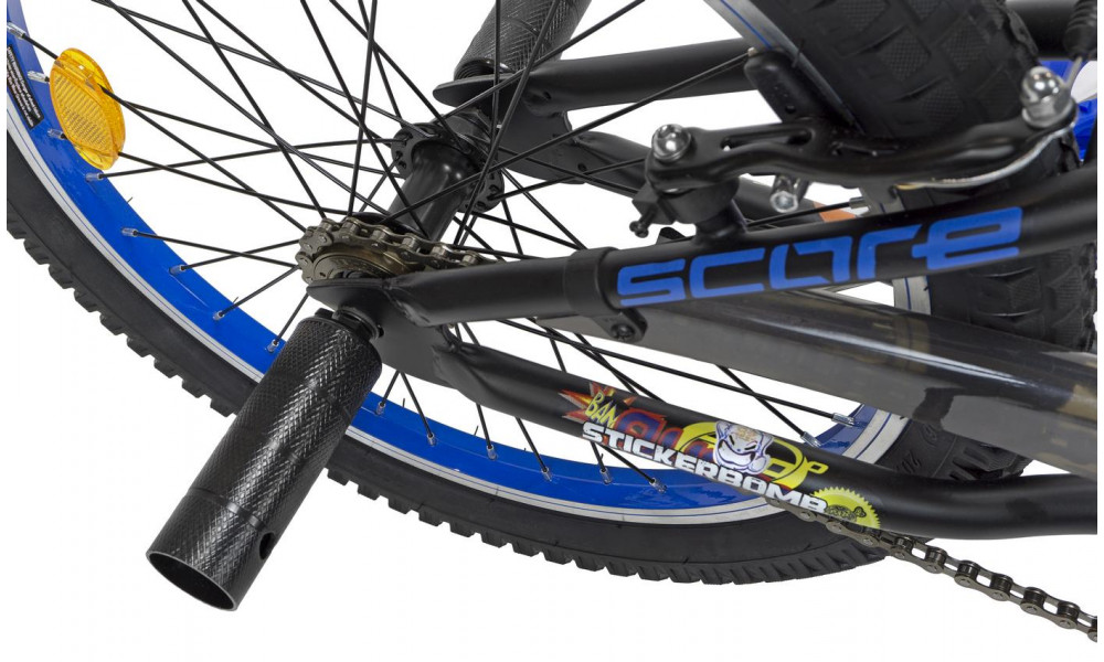 Dviratis SCORE Stickerbomb BMX black-blue - 4