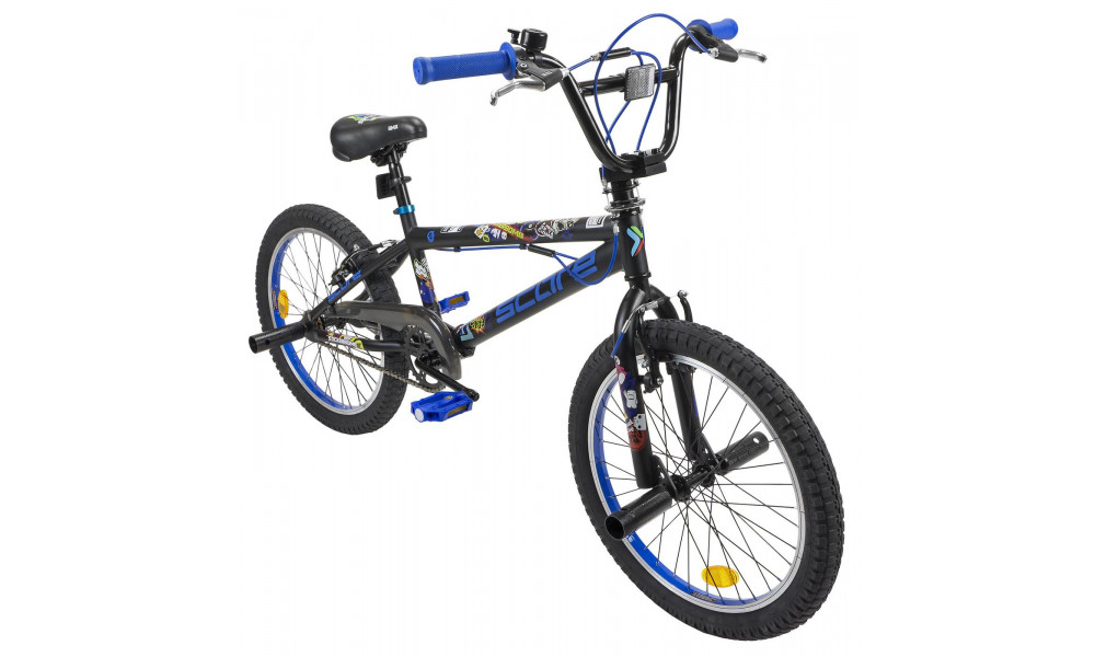 Dviratis SCORE Stickerbomb BMX black-blue - 5