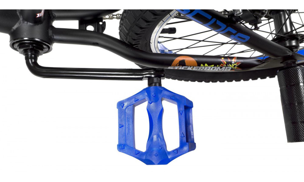 Dviratis SCORE Stickerbomb BMX black-blue - 9
