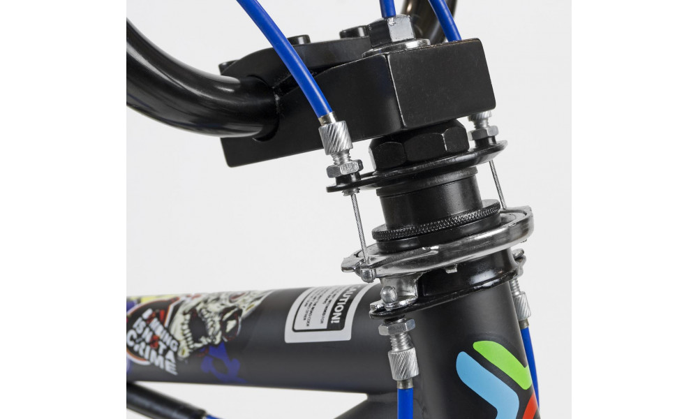Dviratis SCORE Stickerbomb BMX black-blue - 10