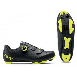 Pyöräilykengät Northwave Razer 2 MTB XC black-yellow fluo