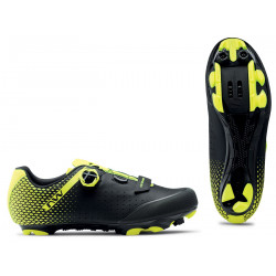 Pyöräilykengät Northwave Origin Plus 2 MTB XC black-yellow fluo