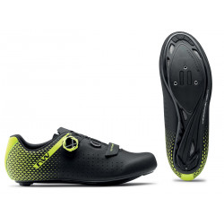 Pyöräilykengät Northwave Core Plus 2 Road black-yellow fluo