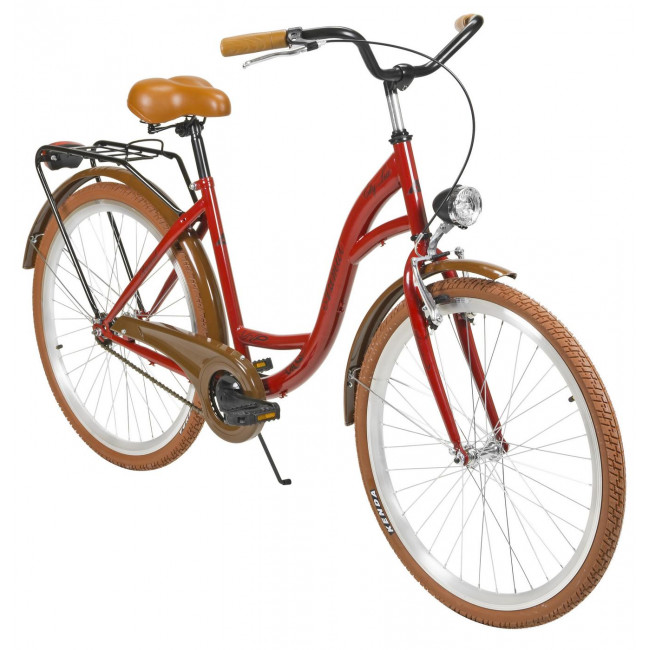 Polkupyörä AZIMUT City Lux 26" 2025 bordo-brown