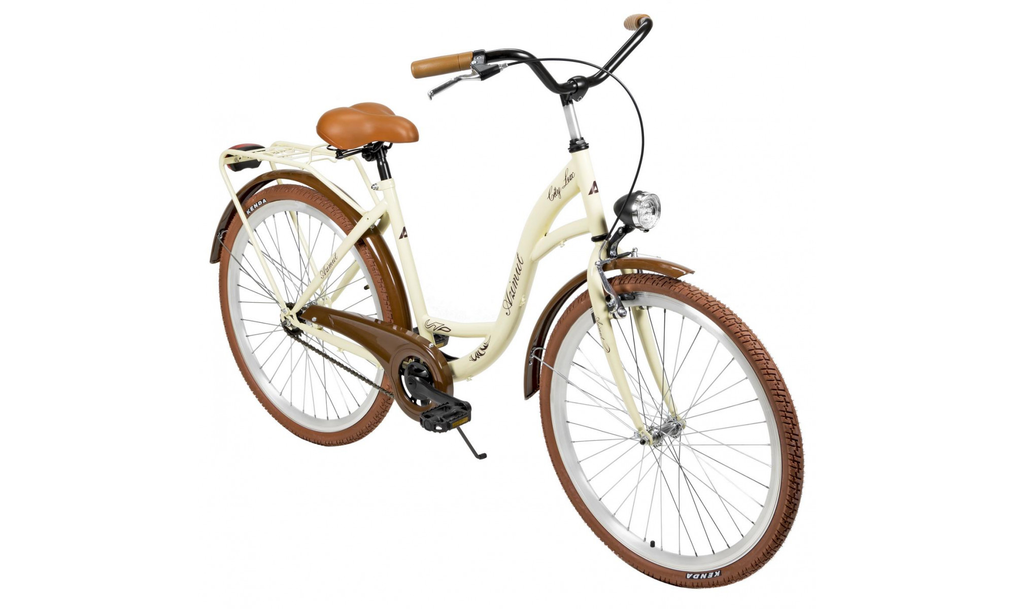 Polkupyörä AZIMUT City Lux 26" 2025 cream-brown - 8