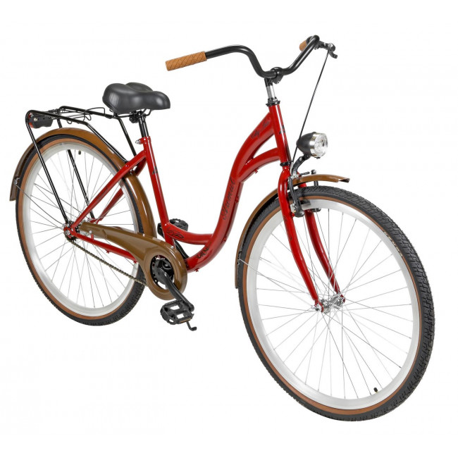 Polkupyörä AZIMUT City Lux 28" 2025 bordo-brown