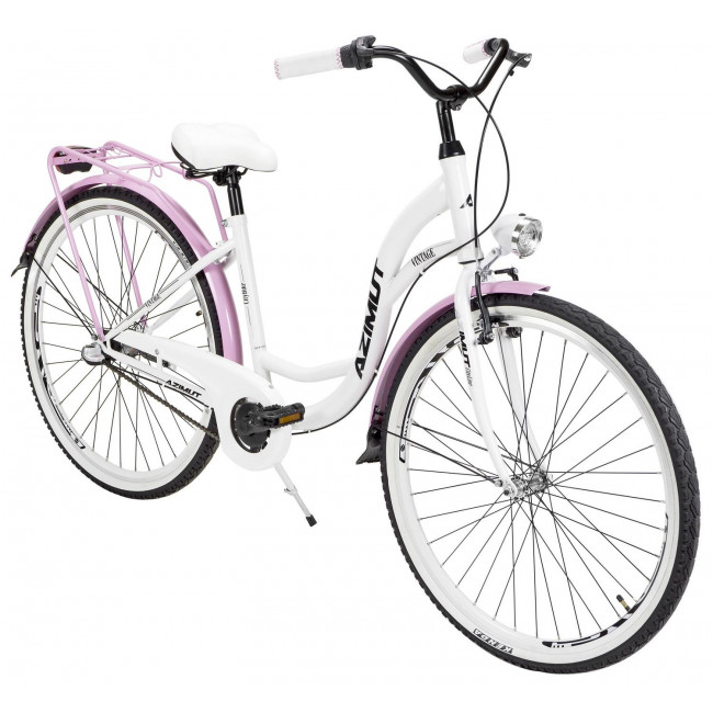 Polkupyörä AZIMUT Vintage 28" 3-speed 2023 white-pink