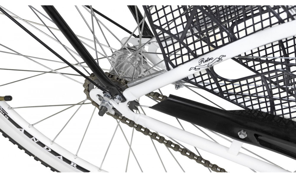 Polkupyörä AZIMUT Retro Lux 28" 2025 white-black - 3