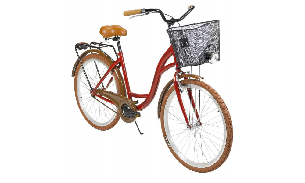 Polkupyörä AZIMUT City Lux 26" 2025 with basket bordo-brown - 8