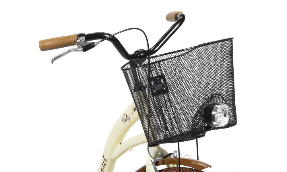 Polkupyörä AZIMUT City Lux 26" 2025 with basket cream-brown - 1
