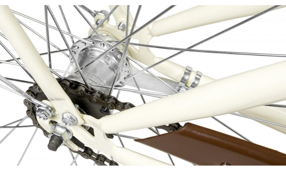 Polkupyörä AZIMUT City Lux 26" 2025 with basket cream-brown - 4