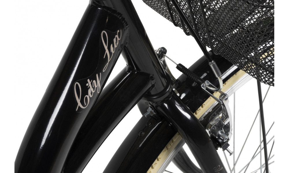Polkupyörä AZIMUT City Lux 26" 2025 with basket black-cream - 3
