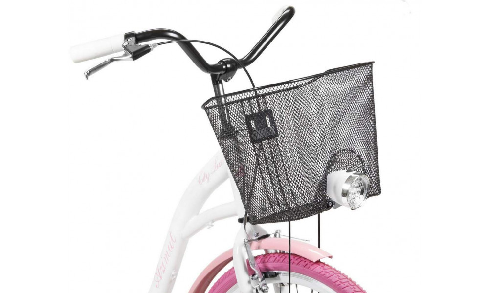 Polkupyörä AZIMUT City Lux 26" 2025 with basket white-pink - 7