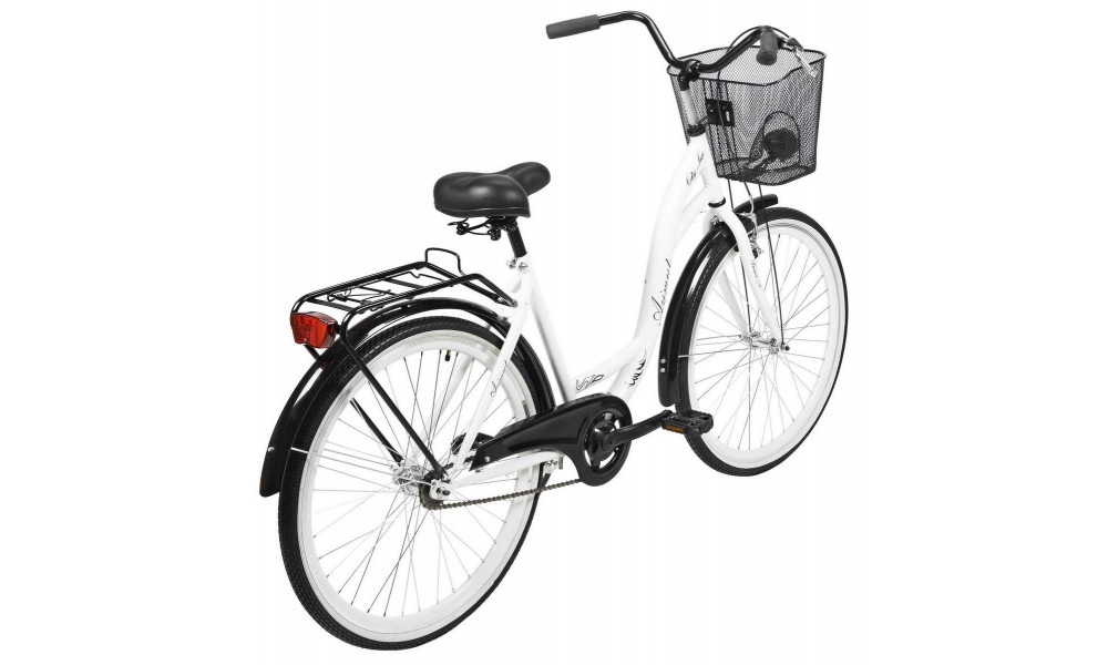 Polkupyörä AZIMUT City Lux 26" 2025 with basket white-black - 2