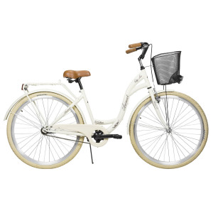 Polkupyörä AZIMUT City Lux 28" 2025 with basket light cream