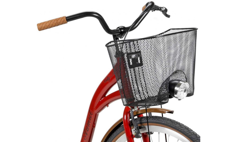 Polkupyörä AZIMUT City Lux 28" 2025 with basket bordo-brown - 1