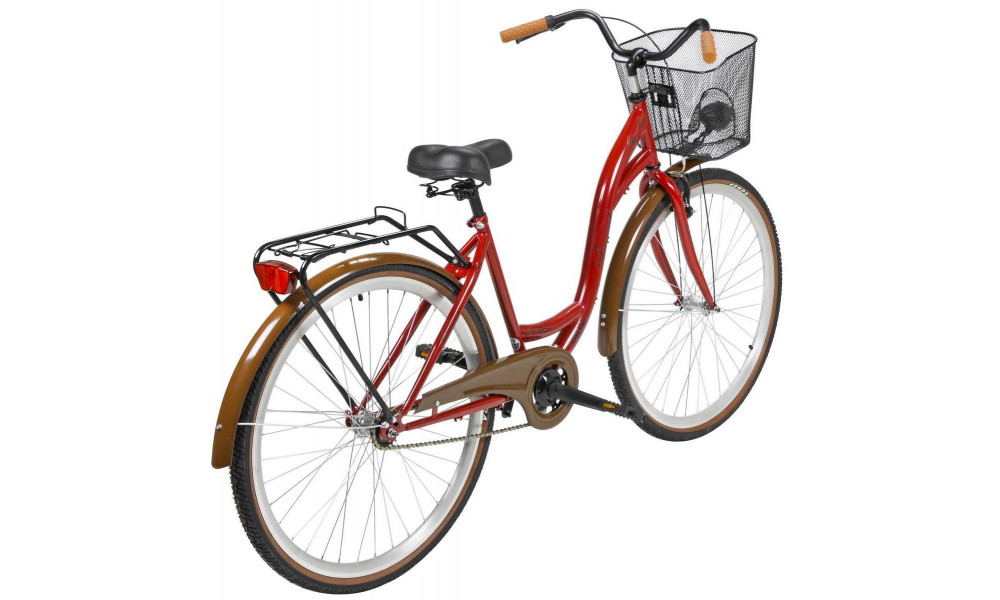 Polkupyörä AZIMUT City Lux 28" 2025 with basket bordo-brown - 2