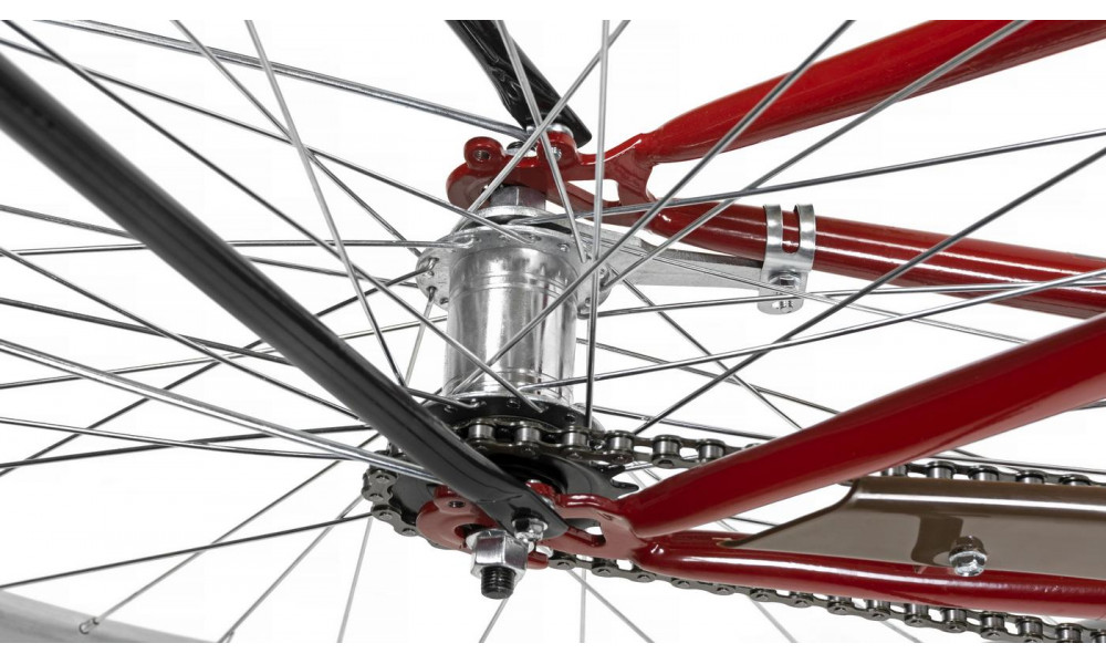 Polkupyörä AZIMUT City Lux 28" 2025 with basket bordo-brown - 4