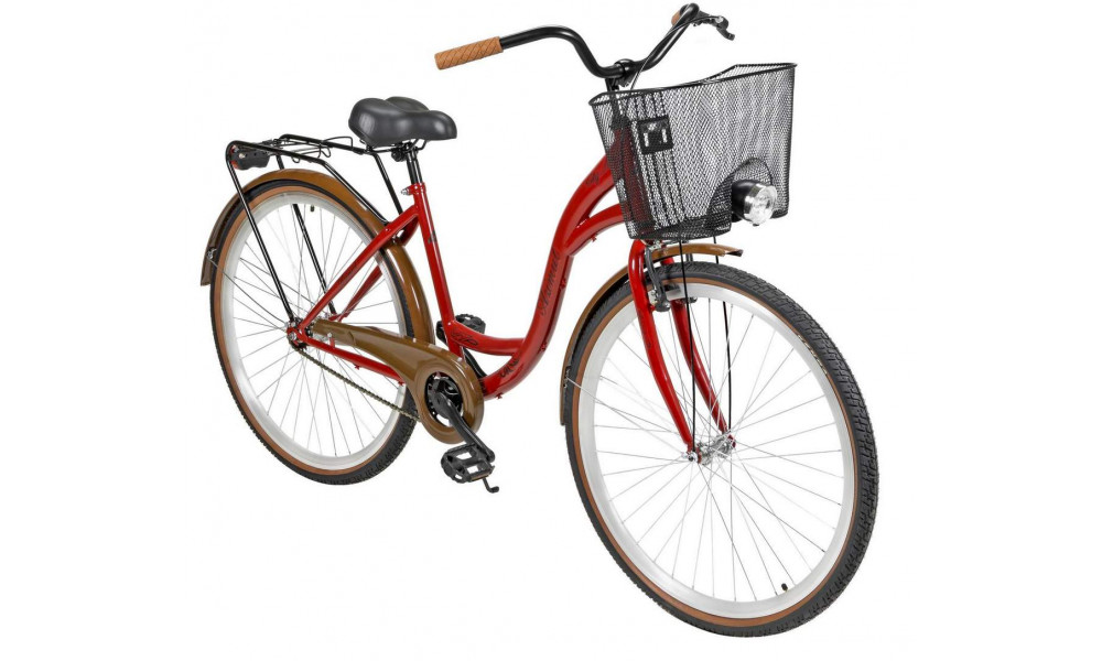 Polkupyörä AZIMUT City Lux 28" 2025 with basket bordo-brown - 9