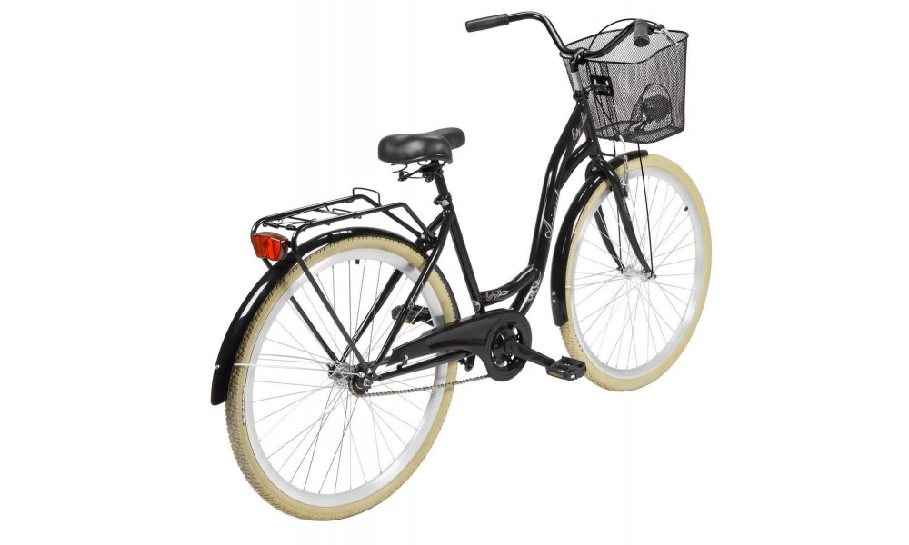 Polkupyörä AZIMUT City Lux 28" 2025 with basket black-cream - 2