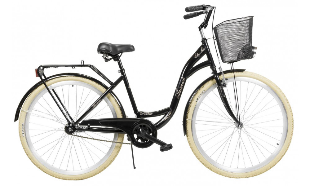 Polkupyörä AZIMUT City Lux 28" 2025 with basket black-cream - 3