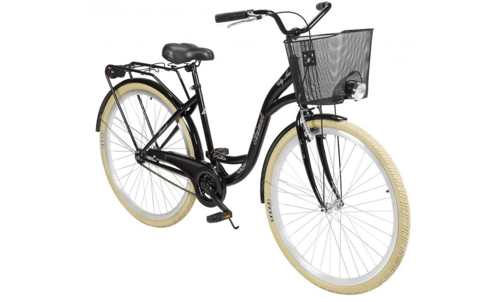 Polkupyörä AZIMUT City Lux 28" 2025 with basket black-cream - 8