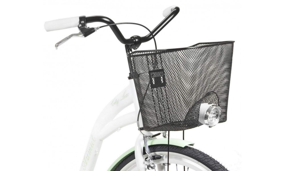 Polkupyörä AZIMUT City Lux 28" 2025 with basket white-mint - 1