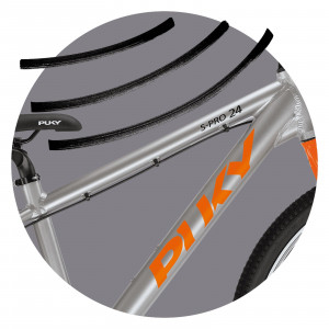 Polkupyörä PUKY S-Pro 24-8 Alu silver orange