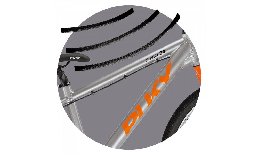 Polkupyörä PUKY S-Pro 24-8 Alu silver orange - 2