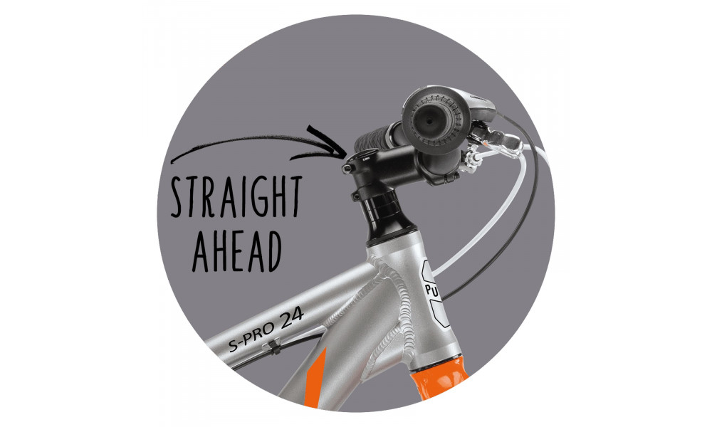 Polkupyörä PUKY S-Pro 24-8 Alu silver orange - 7