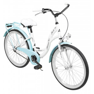 Polkupyörä AZIMUT Julie 24" 2025 white-turquoise