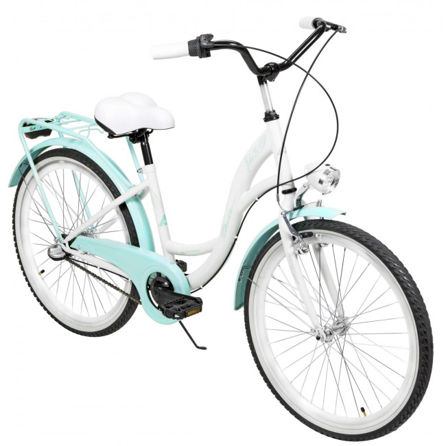 Polkupyörä AZIMUT Julie 24" 3-speed 2025 white-turquoise