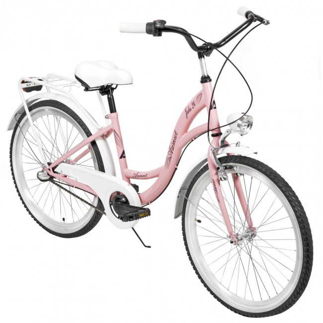 Polkupyörä AZIMUT Julie 24" 3-speed 2025 pink-white