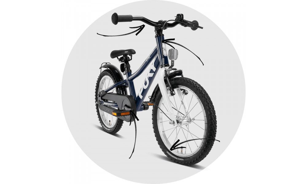 Polkupyörä PUKY CYKE 16-1 Alu racingblue-white - 3