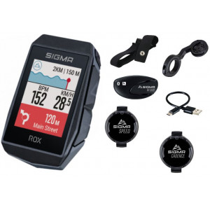 Pyörätietokone SIGMA ROX 11.1 Evo GPS Black Sensor Set