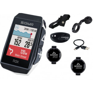Pyörätietokone SIGMA ROX 11.1 Evo GPS White Sensor Set