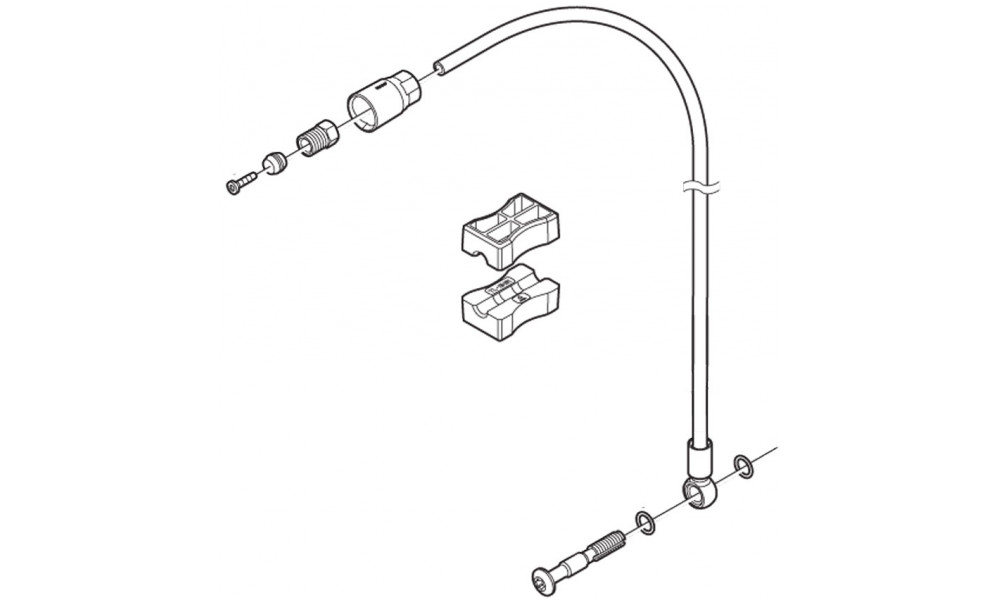 Jarruletku Shimano XTR/XT/SLX/Alfine SM-BH90-SB Banjo 1000mm black - 2