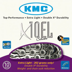 Ketju KMC X10EL Silver 10-speed 114-links
