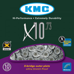 Ketju KMC X10 Grey 10-speed 114-links