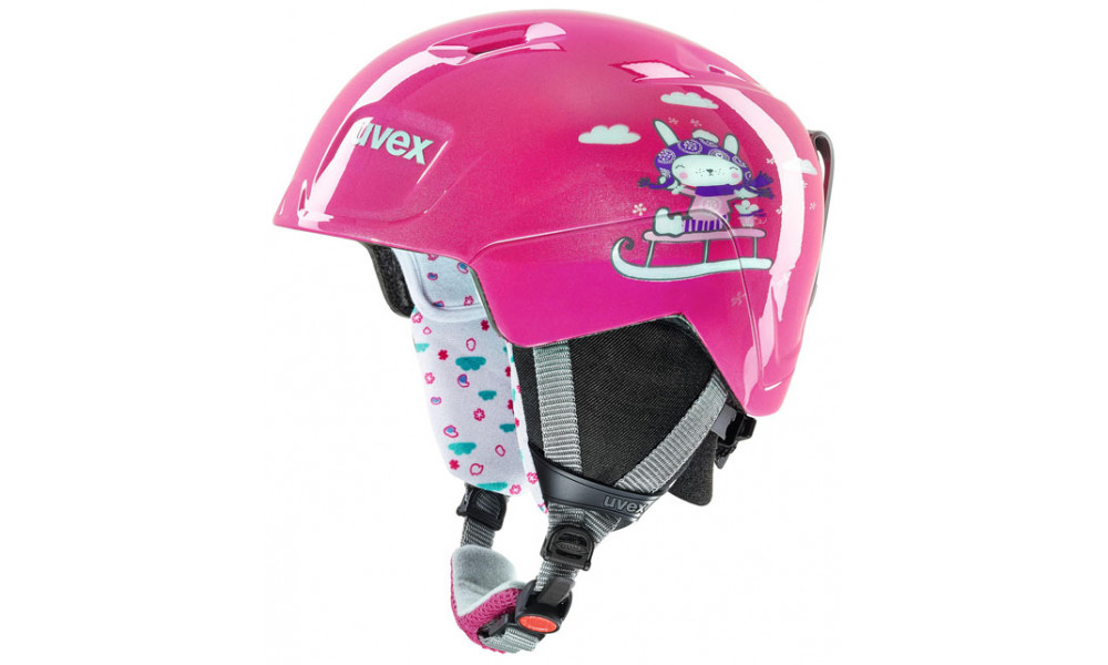 Hiihtokypärä Uvex Manic pink snow bunny 