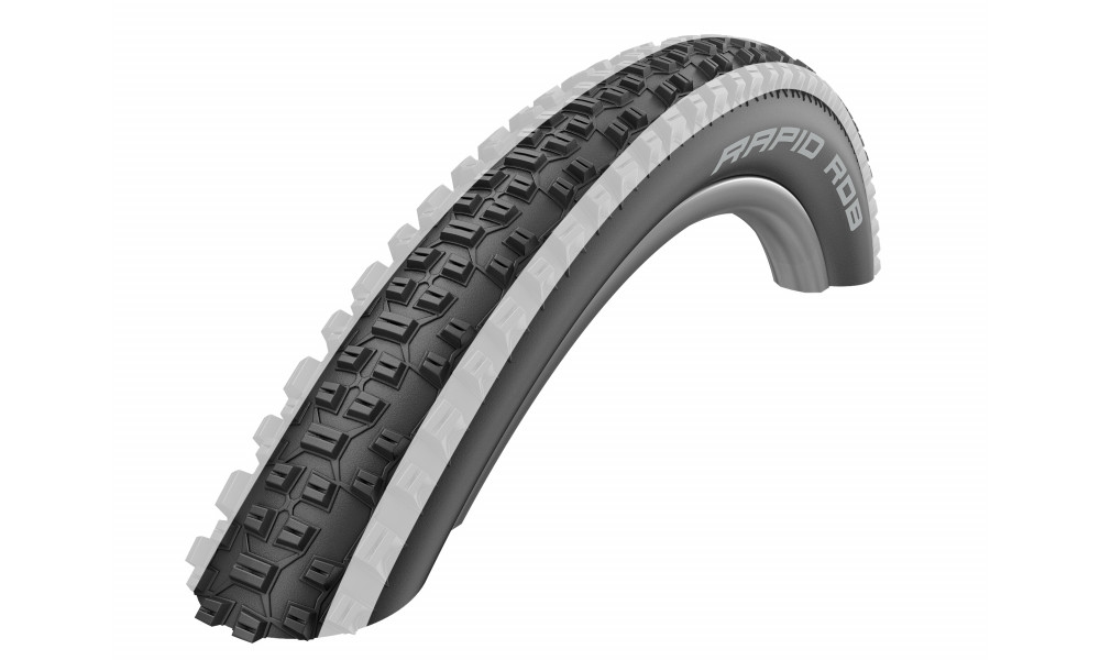 Rengas 26" Schwalbe Rapid Rob HS 425, Active Wired 57-559 / 26x2.25 White Stripes 