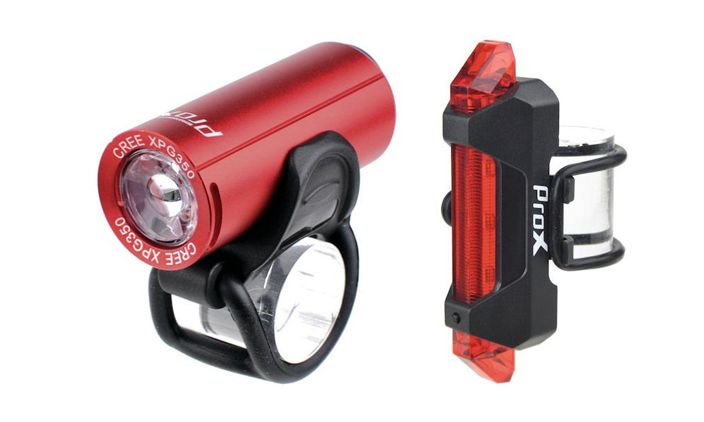 Valosarja ProX Pictor CREE 350Lm + 10Lm USB red - 1