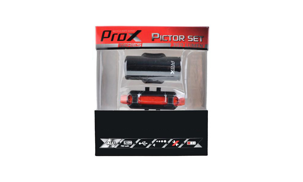 Valosarja ProX Pictor CREE 350Lm + 10Lm USB red - 3