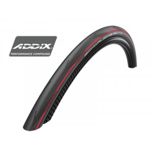 Rengas 28" Schwalbe One Tube Type HS 464A, Perf Fold. 25-622 / 700x25C Addix Red Strips