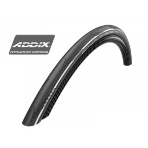 Rengas 28" Schwalbe One Tube Type HS 464A, Perf Fold. 25-622 / 700x25C Addix White Strips