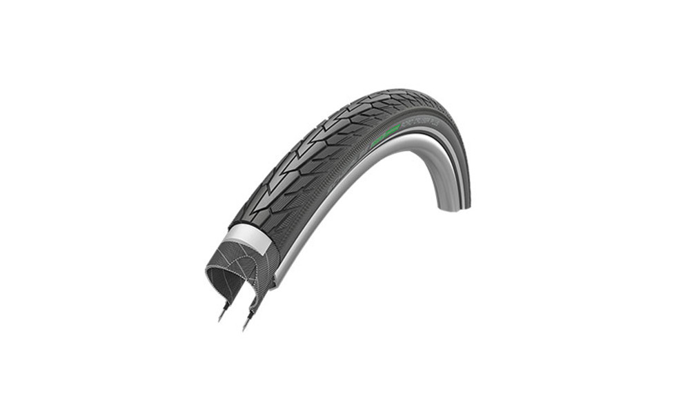 Rengas 28" Schwalbe Road Cruiser Plus HS 484, Active Wired 47-622 / 28x1.75 GreenCompound Reflex 