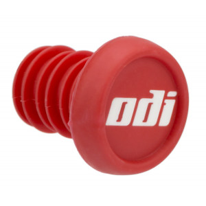 Ohjaustangon päätytulpat ODI BMX 2-Color Push-In Red