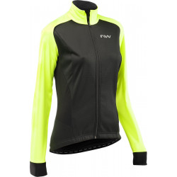 Pyöräilytakki Northwave Reload WMN SP black-yellow fluo